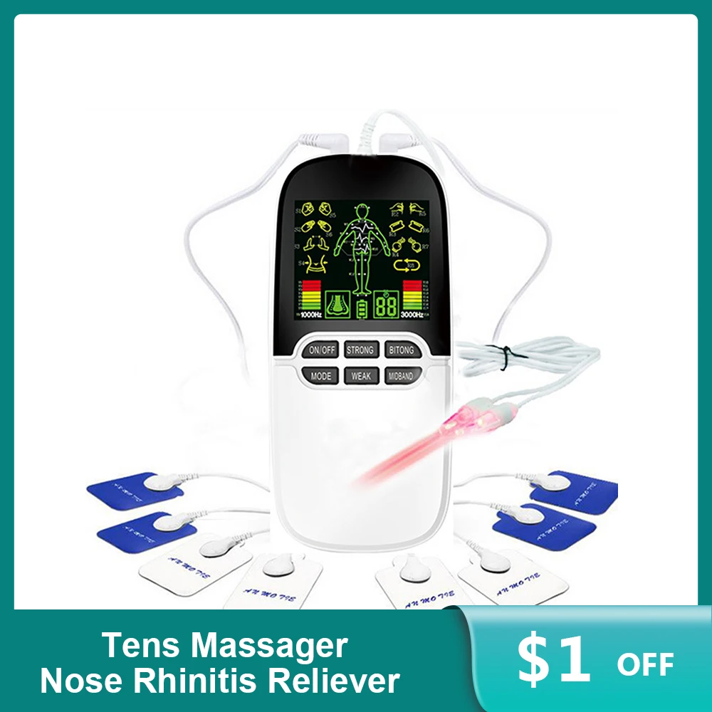 LCD Tens Massager Dual Frequency Pulse Body Massager Nose Rhinitis Sinusitis Allergy Laser Therapy Treatment Nose Care Device
LCD Tens Massager Dual Frequency Pulse Body Massager Nose Rhinitis Sinusitis Allergy Laser Therapy Treatment Nose Care Device