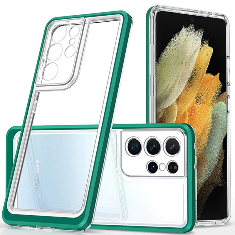 For Samsung Galaxy S21 S 21 Ultra Case Armor Transparent Shockproof Bumper Case For S21 Plus FE S21ultra TPU+PC Protective Cover
For Samsung Galaxy S21 S 21 Ultra Case Armor Transparent Shockproof Bumper Case For S21 Plus FE S21ultra TPU+PC Protective Cover