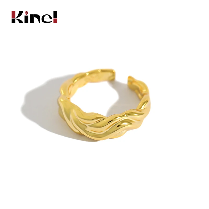 Kinel Brand 2020 New Irregular Rings for Women Classic Design 925 Sterling Silver Jewelry 18K Real Gold Plated Ring Wholesale
Kinel Brand 2020 New Irregular Rings for Women Classic Design 925 Sterling Silver Jewelry 18K Real Gold Plated Ring Wholesale