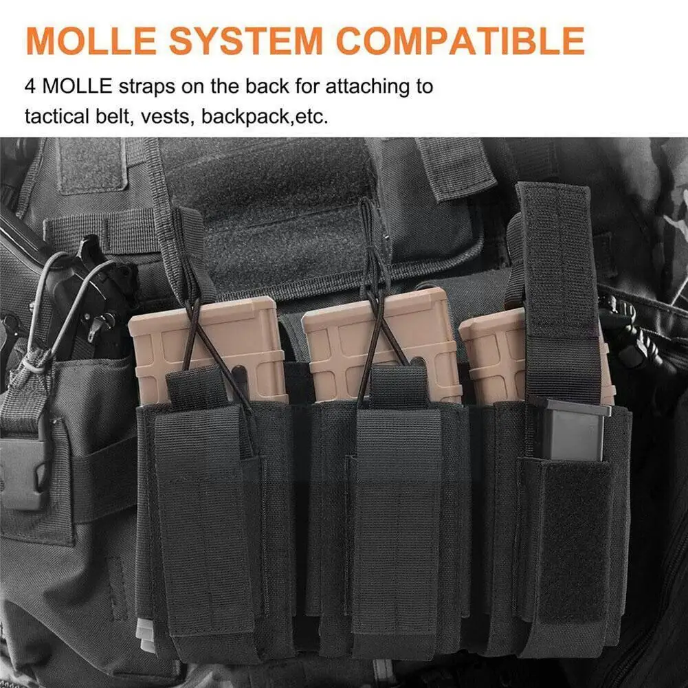 1000d Tactical Double/triple Mag Pouch Molle Open-top Triple Magazine Pouch Rifle Holster For M4 M14 M16 Ak S9f3
1000d Tactical Double/triple Mag Pouch Molle Open-top Triple Magazine Pouch Rifle Holster For M4 M14 M16 Ak S9f3