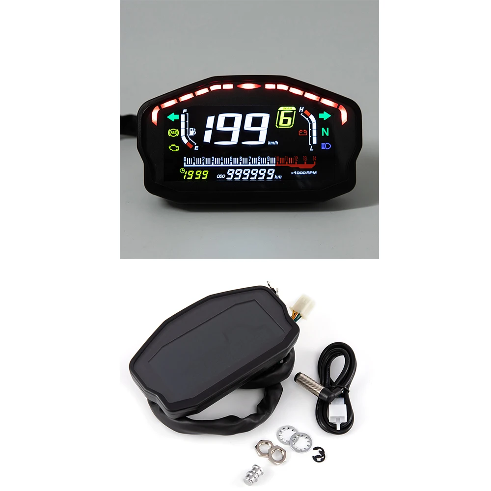 Universal Modification Motorcycle LED LCD Speedometer Digital Odometer Backlight for 1,2,4 Cylinders for Honda Ducati Kawasaki
Universal Modification Motorcycle LED LCD Speedometer Digital Odometer Backlight for 1,2,4 Cylinders for Honda Ducati Kawasaki