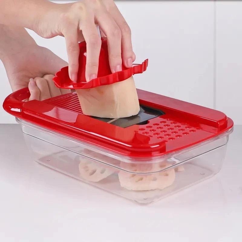 Multifunctional Vegetable Cutter Shredder Grater Kitchen Supplies Artifact Slice Household Potato Shredded Shredded Shredder
Multifunctional Vegetable Cutter Shredder Grater Kitchen Supplies Artifact Slice Household Potato Shredded Shredded Shredder