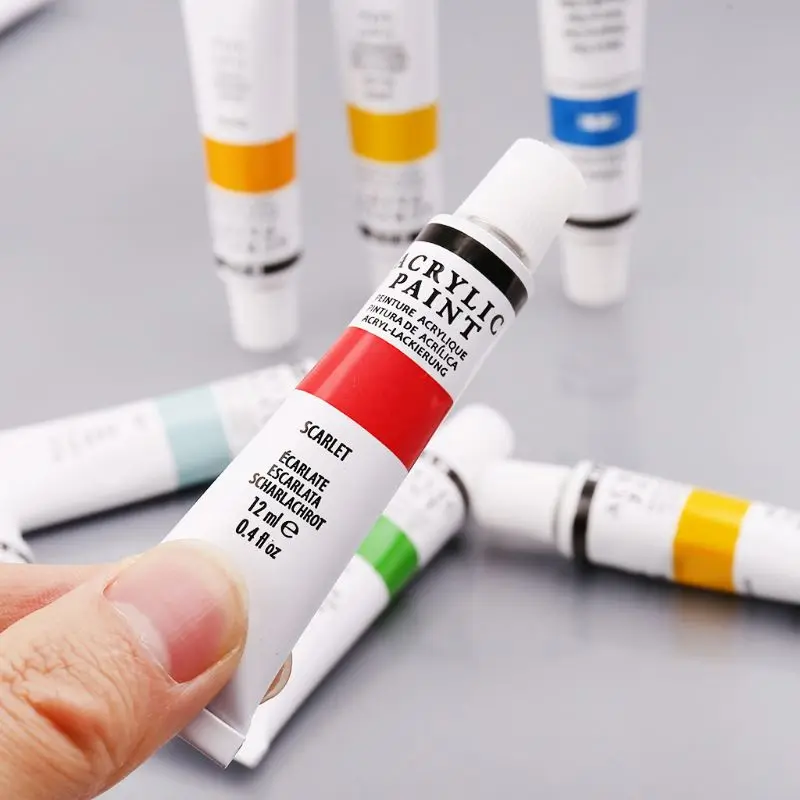 24 Colors Acrylic Paints Set 12ml Tubes Drawing Painting Pigment Hand-painted Wall Paint for artist DIY
24 Colors Acrylic Paints Set 12ml Tubes Drawing Painting Pigment Hand-painted Wall Paint for artist DIY