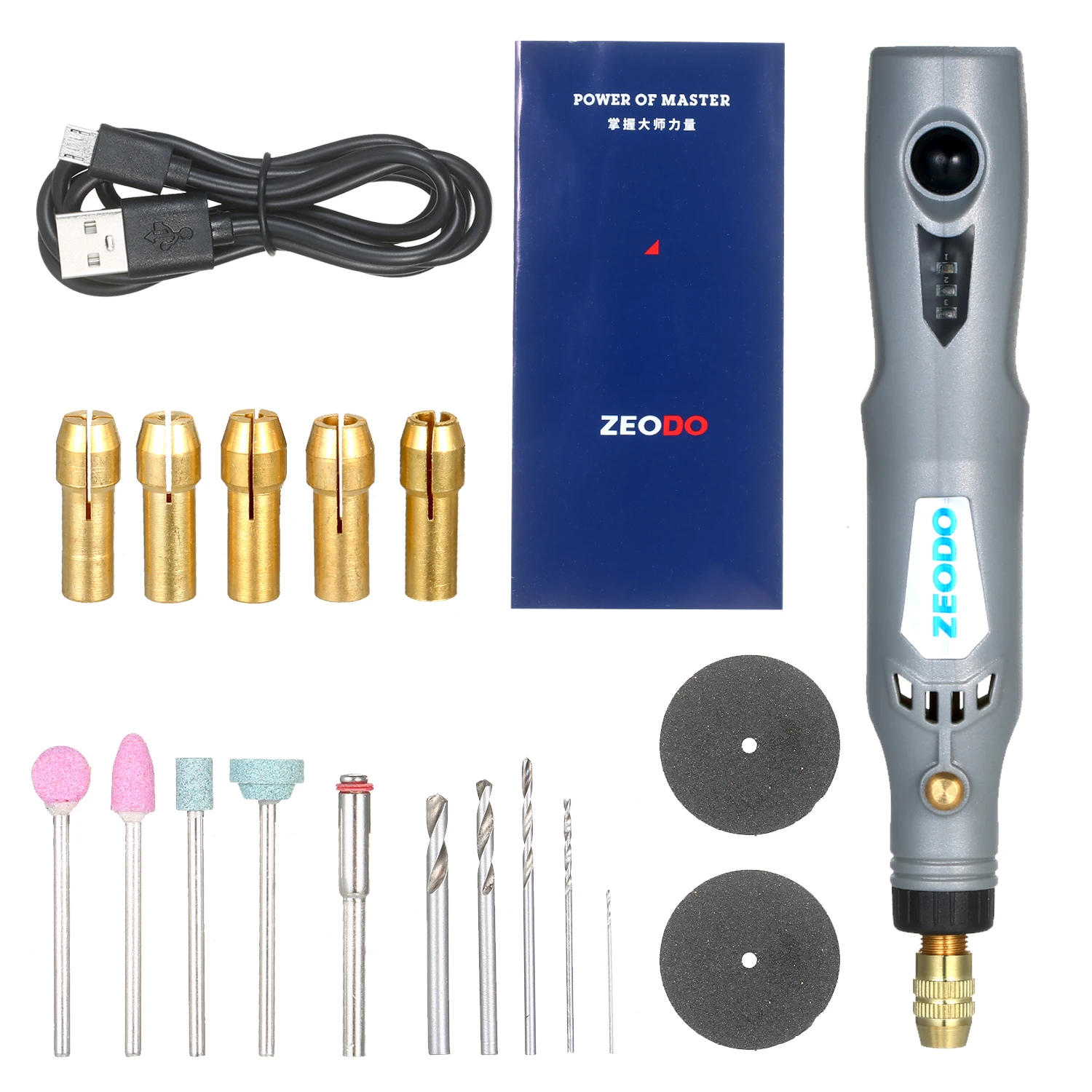 Handheld Electric Grinder Set 6000-15000rpm Power Rotary Tool Kit Rechargeable with Micro USB Charging Cable
Handheld Electric Grinder Set 6000-15000rpm Power Rotary Tool Kit Rechargeable with Micro USB Charging Cable