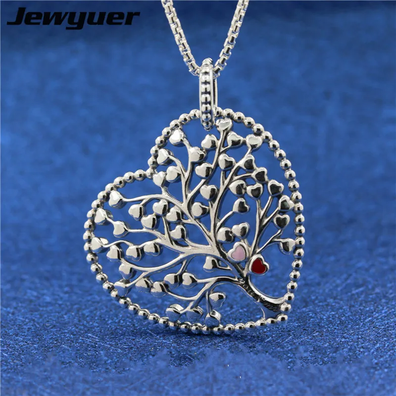 Tree of Love Enamel Necklace for Women 925 Sterling Silver link chain Necklace with heart pendant Women Jewelry Jewyuer NC033
Tree of Love Enamel Necklace for Women 925 Sterling Silver link chain Necklace with heart pendant Women Jewelry Jewyuer NC033