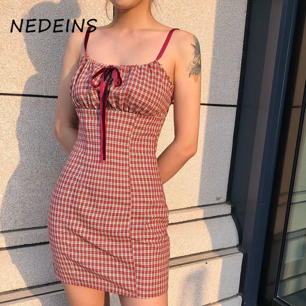 NEDEINS Summer Plaid Mini Dress Women Sexy Dress Lady Casual Vacation Short Bodycon Dress Summer Party Dress 2020
NEDEINS Summer Plaid Mini Dress Women Sexy Dress Lady Casual Vacation Short Bodycon Dress Summer Party Dress 2020