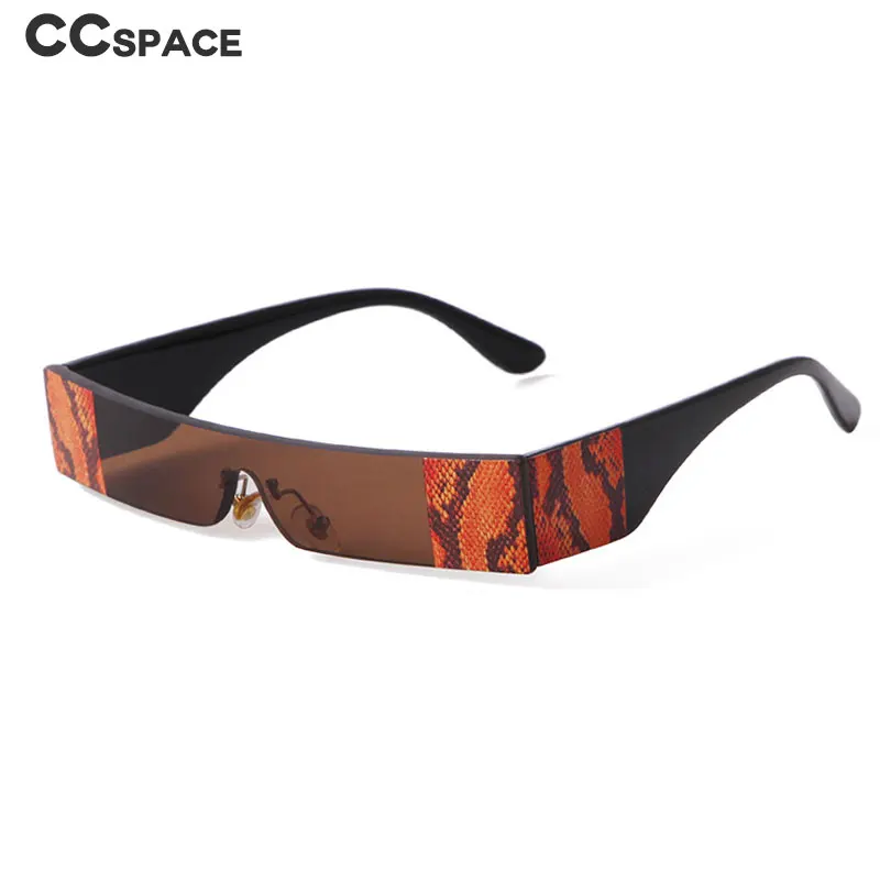 49078 One Lens Rimless Snakeskin Sunglasses Men Women Fashion Shades UV400 Vintage Glasses | Женские очки