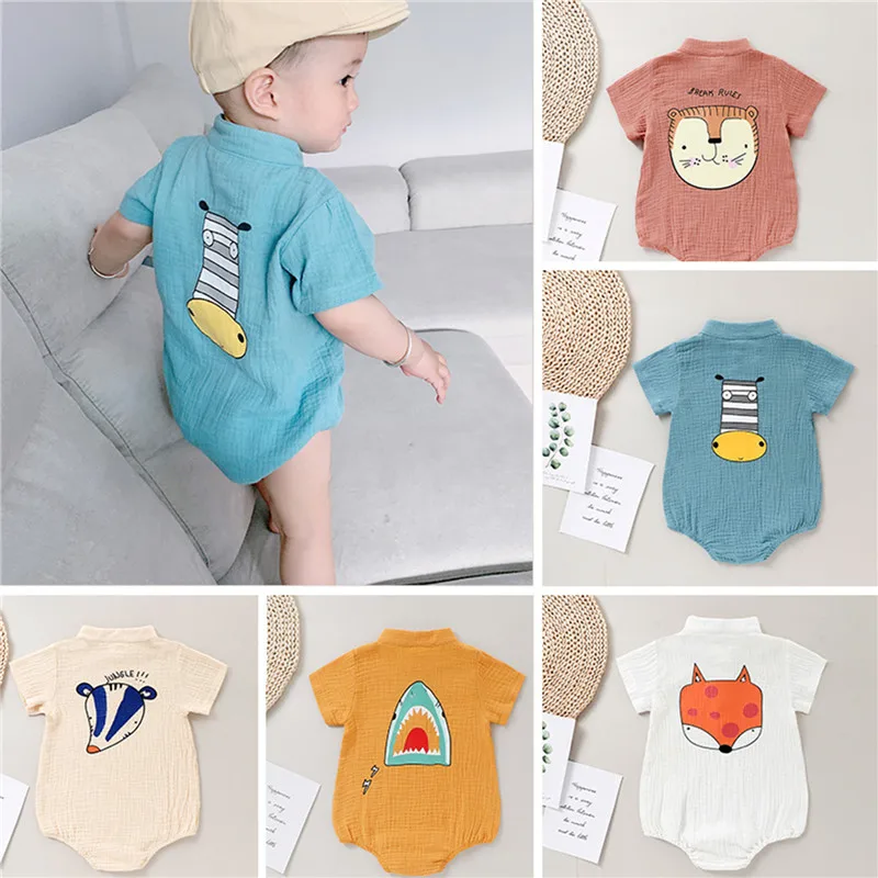 Fashion Newborn Baby Boys Girls Rompers Lovely Cartoon Printed Summer Cotton Jumpsuit Summer Short Sleeve Clothes Outfits 0-24M
Fashion Newborn Baby Boys Girls Rompers Lovely Cartoon Printed Summer Cotton Jumpsuit Summer Short Sleeve Clothes Outfits 0-24M