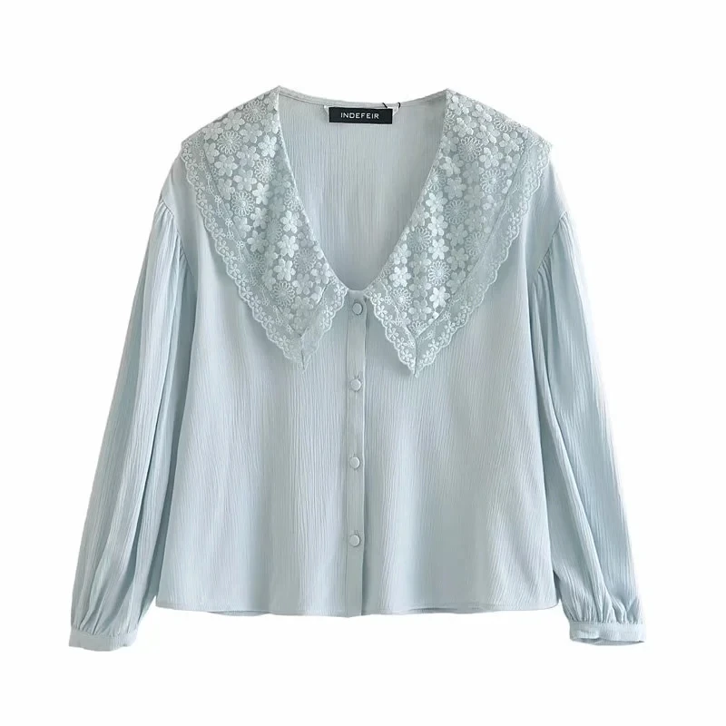 Za Women Oversized Embroidered Lace Collar Cotton Blouse Large Size Sweet Shirt Soft Smock Tunic Top 2021 Blusas Camisas Mujer
Za Women Oversized Embroidered Lace Collar Cotton Blouse Large Size Sweet Shirt Soft Smock Tunic Top 2021 Blusas Camisas Mujer