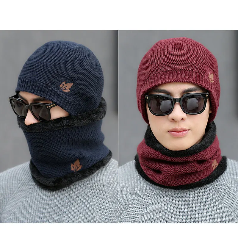 Men Winter Knitted Beanie Scarf Set Print Leaf Solid Color Hat Scarf Set Warm Winter Beanie Scarf Accessories
Men Winter Knitted Beanie Scarf Set Print Leaf Solid Color Hat Scarf Set Warm Winter Beanie Scarf Accessories