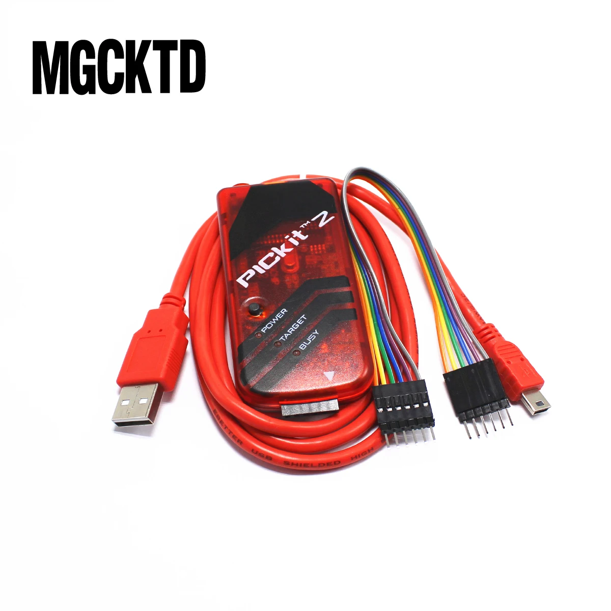 PICKIT2 PIC Kit2 симулятор PICKit 2 программатор Emluator красного цвета с USB кабелем Dupond Wire|pic
