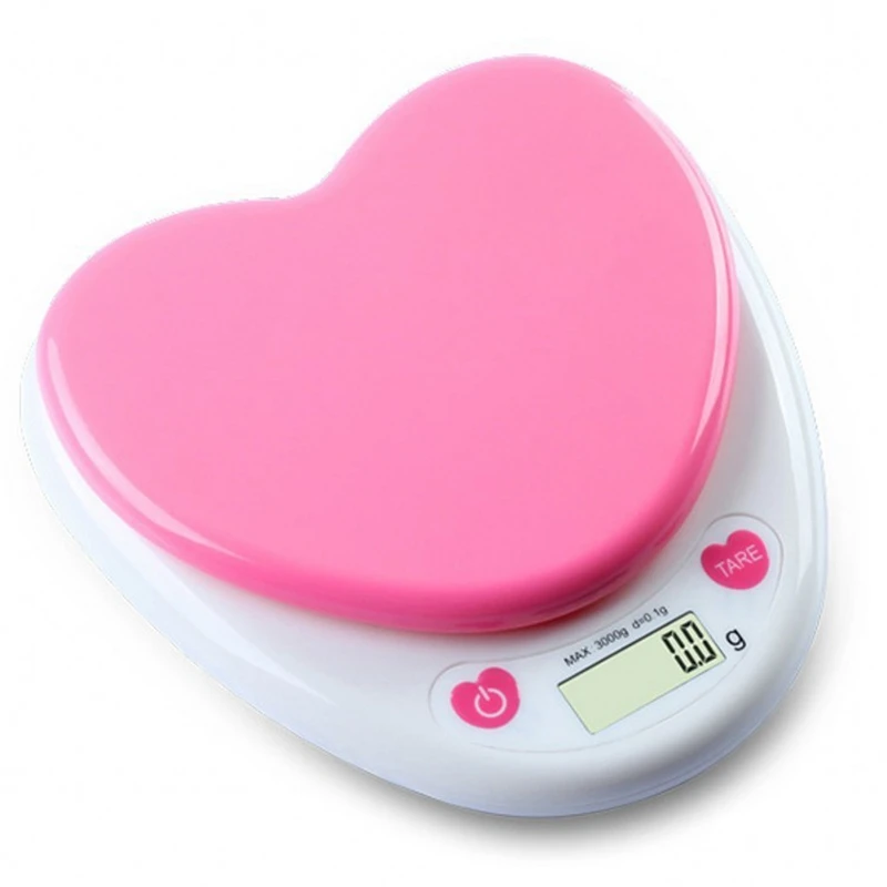 Portable Digital Kitchen Scale LCD Monitor Auto Zero Auto Poweroff Solid Heart Shape Gift for Measuring Weight Food 
Portable Digital Kitchen Scale LCD Monitor Auto Zero Auto Poweroff Solid Heart Shape Gift for Measuring Weight Food