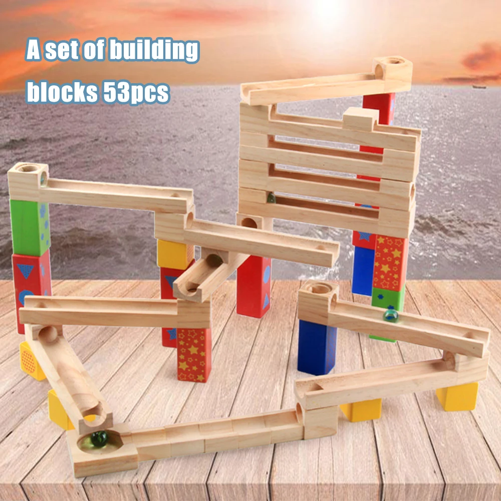 Marble Run Building Blocks Ball Run Tracks Toy Montessori Wooden Toy Assembled Track Building Blocks Educational Toy Gifts
Marble Run Building Blocks Ball Run Tracks Toy Montessori Wooden Toy Assembled Track Building Blocks Educational Toy Gifts