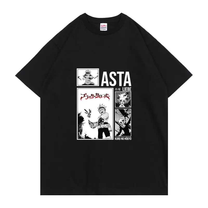Fashion Creativity Black Clover T-shirt Japan Manga Anime T Shirts Asta Tees Short Sleeved Men Women Cotton Casual Loose Tshirt
Fashion Creativity Black Clover T-shirt Japan Manga Anime T Shirts Asta Tees Short Sleeved Men Women Cotton Casual Loose Tshirt