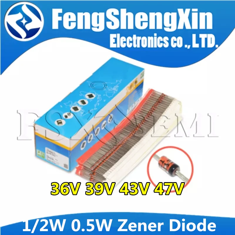 100pcs 1/2W Zener Diode 0.5W 36V 39V 43V 47V BZX55C36V BZX55C39V BZX55C43V BZX55C47V
100pcs 1/2W Zener Diode 0.5W 36V 39V 43V 47V BZX55C36V BZX55C39V BZX55C43V BZX55C47V