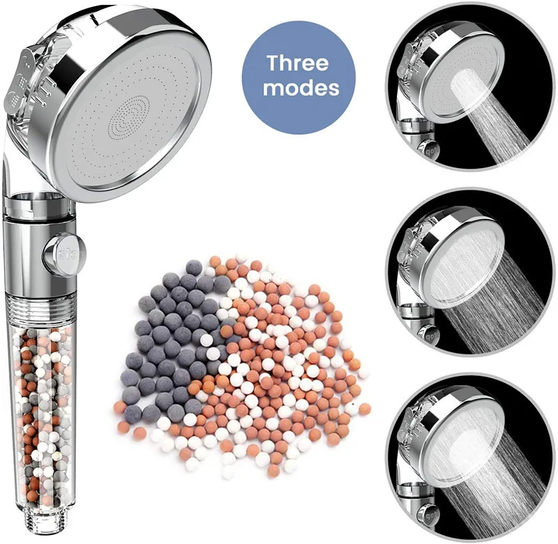 Bathroom 3-Function SPA Shower Head High Pressure Anion Filter Bath Head Water Saving Shower One Button To Stop Water Shower
Bathroom 3-Function SPA Shower Head High Pressure Anion Filter Bath Head Water Saving Shower One Button To Stop Water Shower