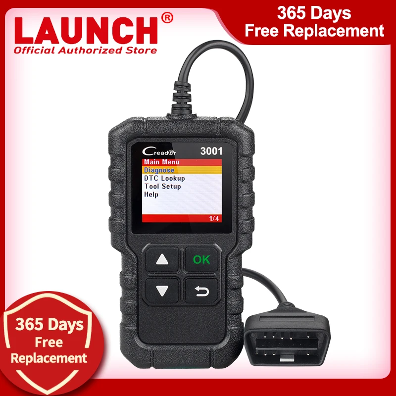 Считыватель кодов LAUNCH CR3001 с поддержкой OBD2, с USB
Считыватель кодов LAUNCH CR3001 с поддержкой OBD2, с USB