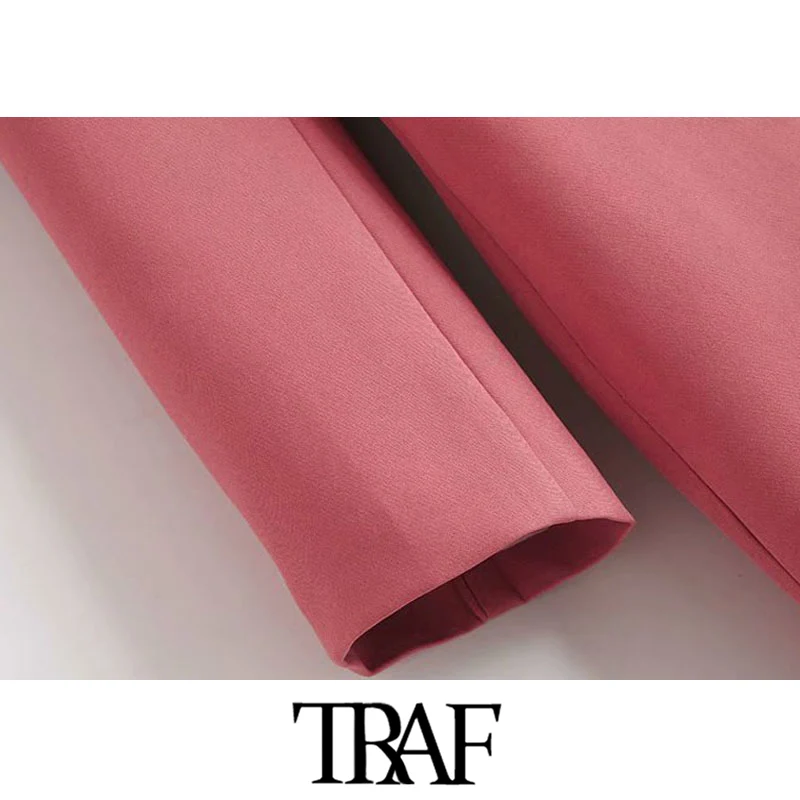 TRAF Women Fashion Office Wear Single Button Blazer Coat Vintage Long Sleeve Pockets Female Outerwear Chic Tops
TRAF Women Fashion Office Wear Single Button Blazer Coat Vintage Long Sleeve Pockets Female Outerwear Chic Tops