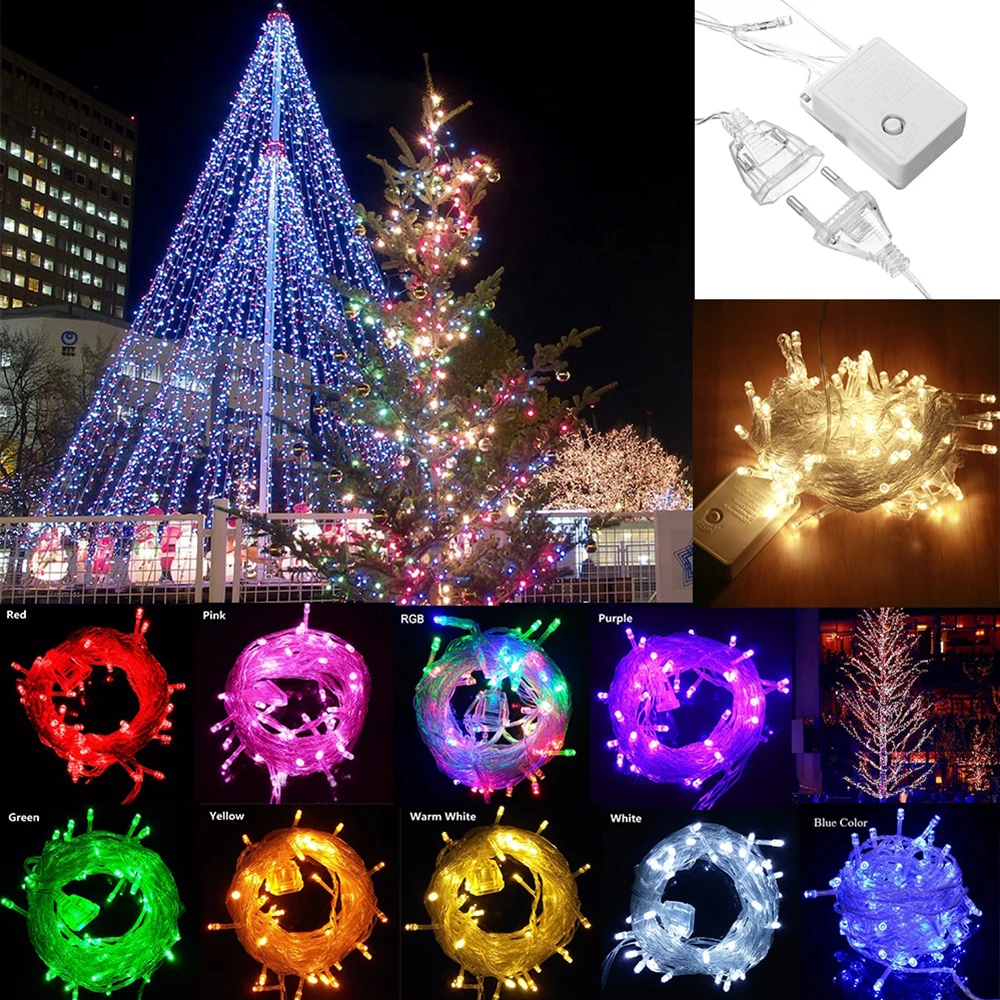 10M 100 LED Christmas String Lights Garland Waterproof 220V Icicle Fairy Light Outdoor Stage Decoration Party LED Light D40
10M 100 LED Christmas String Lights Garland Waterproof 220V Icicle Fairy Light Outdoor Stage Decoration Party LED Light D40