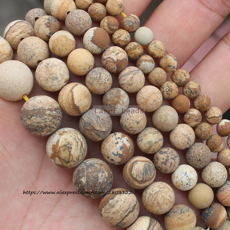 Wholesale Natural Picture Jaspers Stone Frost/Matte Beads Round Loose Spacer Beads 15''/ Strand Pick Size For Jewelry Making 
Wholesale Natural Picture Jaspers Stone Frost/Matte Beads Round Loose Spacer Beads 15''/ Strand Pick Size For Jewelry Making