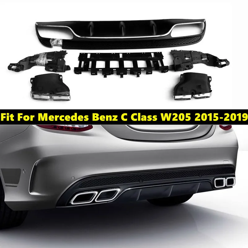 High Quality Rear Lip Spoiler & Exhause PP Bumper Diffuser For Mercedes Benz C Class W205 C180 C200 C250 C300 2015-2019
High Quality Rear Lip Spoiler & Exhause PP Bumper Diffuser For Mercedes Benz C Class W205 C180 C200 C250 C300 2015-2019