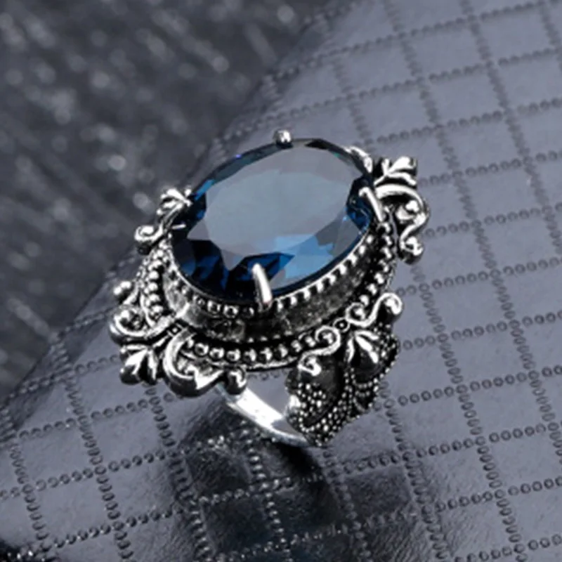 Natural Aqua Blue Topaz Ring Women's Vintage Thai Silver Goose Egg Ring Silver 925 Ring Birthday Festival Gift Jewelry
Natural Aqua Blue Topaz Ring Women's Vintage Thai Silver Goose Egg Ring Silver 925 Ring Birthday Festival Gift Jewelry