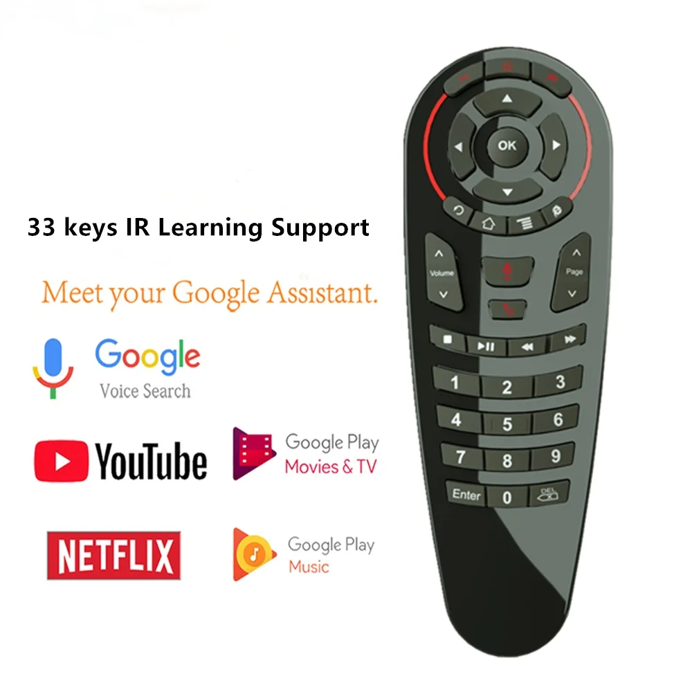 G30S Voice Air Mouse Gyro 33 keys IR Learning Smart Remote control TV controller 2.4G Wireless Air Remote Mouse G30
G30S Voice Air Mouse Gyro 33 keys IR Learning Smart Remote control TV controller 2.4G Wireless Air Remote Mouse G30