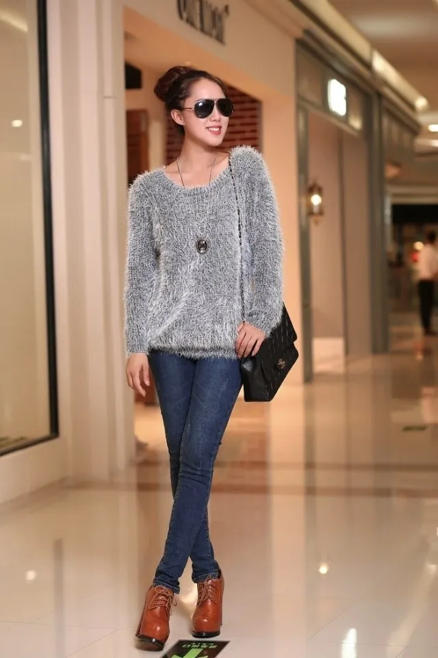2014 Pullovers New Regular Full Autumn Loose Pullover O-neck Long-sleeve Jumper Women Women's Sweater Fall Cardigan Knit Top
2014 Pullovers New Regular Full Autumn Loose Pullover O-neck Long-sleeve Jumper Women Women's Sweater Fall Cardigan Knit Top