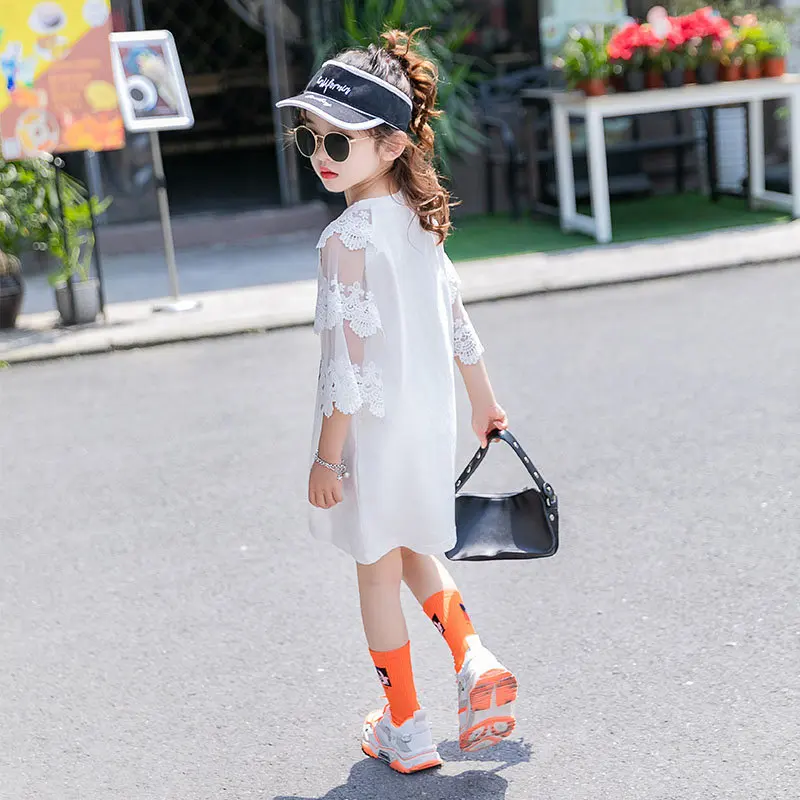 Children Lace Sleeve t Shirt Summer Girls Tees Tops Clothes Cotton T-Shirt for Teenagers 4 5 6 7 8 9 10 11 12 13 14 Years Old
Children Lace Sleeve t Shirt Summer Girls Tees Tops Clothes Cotton T-Shirt for Teenagers 4 5 6 7 8 9 10 11 12 13 14 Years Old