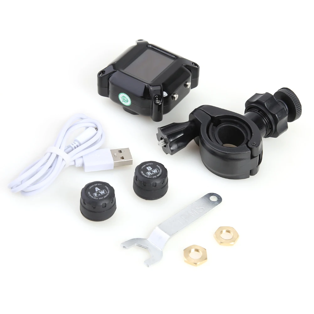 Motorcycle TPMS Waterproof LCD Motorbike Tire Tyre Pressure Temperature Monitoring Alarm System with 2 External Sensors
Motorcycle TPMS Waterproof LCD Motorbike Tire Tyre Pressure Temperature Monitoring Alarm System with 2 External Sensors