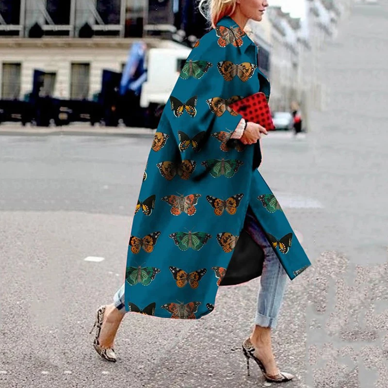 Women's Coat Autumn 2020 Ethnic-style Butterfly Printed Long Overcoat Winter Vintage Casual Single-breasted Long Sleeve Jacket
Women's Coat Autumn 2020 Ethnic-style Butterfly Printed Long Overcoat Winter Vintage Casual Single-breasted Long Sleeve Jacket