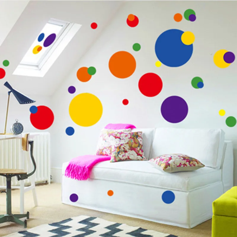 DIY Colorful Dots Cartoon Wall Decal Stickers Colors Round Wall Decal PVC Wall Decals for Children/ Room Decoration
DIY Colorful Dots Cartoon Wall Decal Stickers Colors Round Wall Decal PVC Wall Decals for Children/ Room Decoration