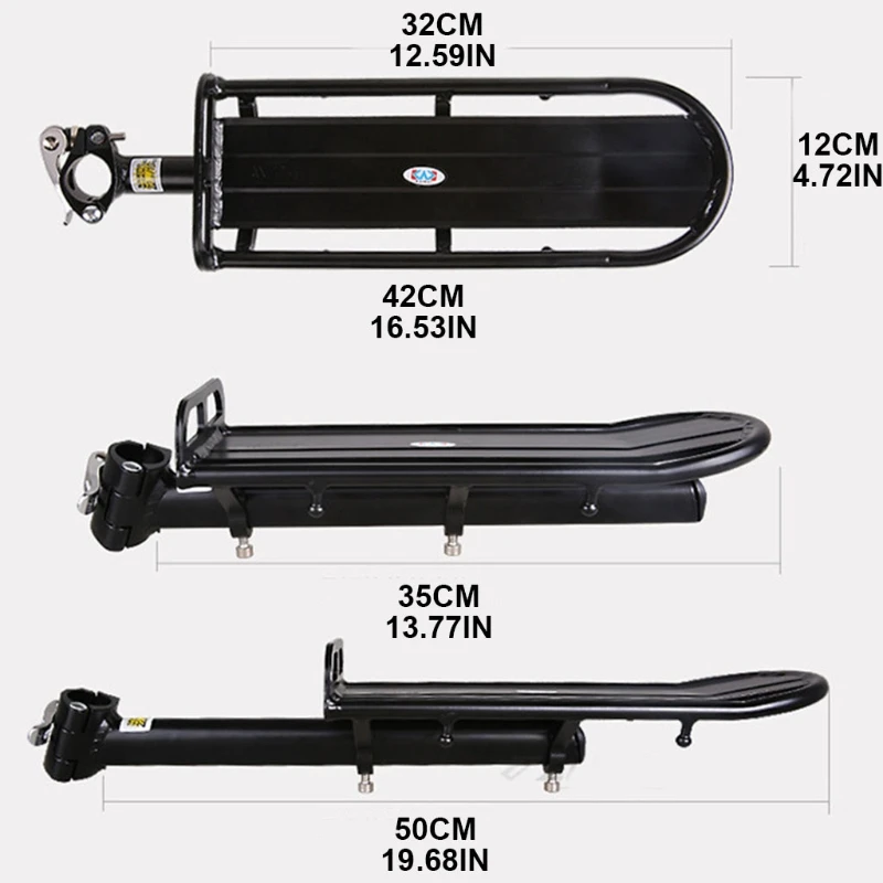 Bicycle Large Capacity Rear Shelf Mountain Bike Adjustable Length Rear Rack Quick Release Mounted at Seatpost Luggage
Bicycle Large Capacity Rear Shelf Mountain Bike Adjustable Length Rear Rack Quick Release Mounted at Seatpost Luggage