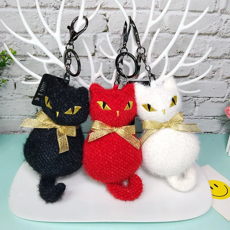 WANGAIYAO Creative Plush Knitted Kitten Pendant Cute Cat School Bag Ornament Cartoon Doll Keychain Holiday Birthday Gift 
WANGAIYAO Creative Plush Knitted Kitten Pendant Cute Cat School Bag Ornament Cartoon Doll Keychain Holiday Birthday Gift