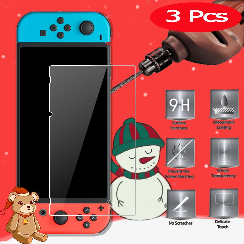 Защитное стекло закаленное для Nintendo Switch 9H 2.5D 3 шт.|tempered glass|protective glassglass for |