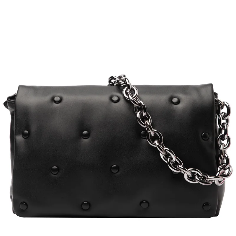 2021 New Arrivals Women's Shoulder Bags For Female PU Leather Rivet Litchi String Metal Chain Design High Capacity Trend Bag 
2021 New Arrivals Women's Shoulder Bags For Female PU Leather Rivet Litchi String Metal Chain Design High Capacity Trend Bag