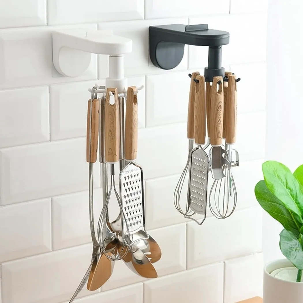 Multifunction 6 Hooks 360° Rotated Portable Weighing Hook Kitchen Utensils Waterproof Non-marking Stickers Hanger Bathroom Rack
Multifunction 6 Hooks 360° Rotated Portable Weighing Hook Kitchen Utensils Waterproof Non-marking Stickers Hanger Bathroom Rack