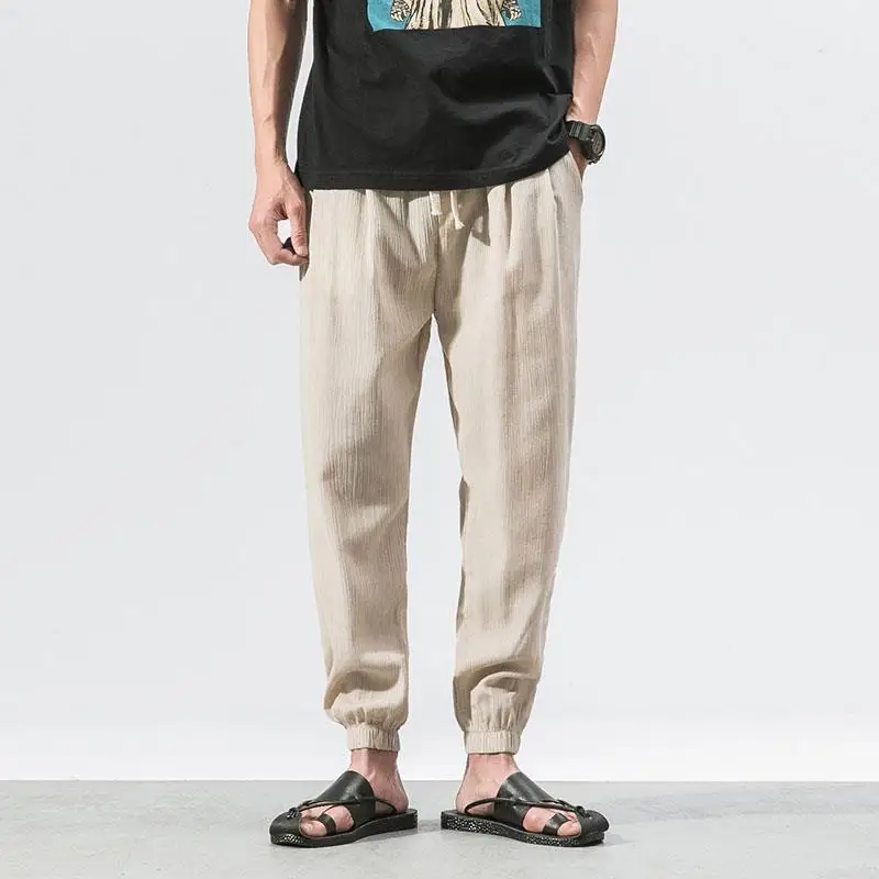 ZOGAA Men Hip Hop Baggy Linen Harem Pants Plus Size Wide Leg Trousers Casual Pants Drawstring Solid Joggers Loose Cross-pants
ZOGAA Men Hip Hop Baggy Linen Harem Pants Plus Size Wide Leg Trousers Casual Pants Drawstring Solid Joggers Loose Cross-pants
