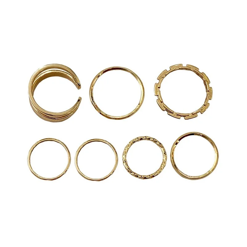 Vintage Gold Rings Sets for Women Wedding Fashion Jewelry Bohemian Holiday Gifts Hip-Hop Rock Street Style Index Finger Ring Set
Vintage Gold Rings Sets for Women Wedding Fashion Jewelry Bohemian Holiday Gifts Hip-Hop Rock Street Style Index Finger Ring Set