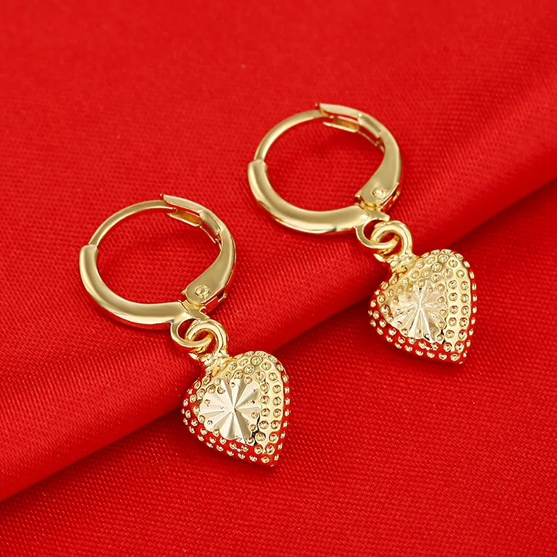 Heart-shaped earrings yellow stainless steel simple temperament earrings female long short earrings
Heart-shaped earrings yellow stainless steel simple temperament earrings female long short earrings