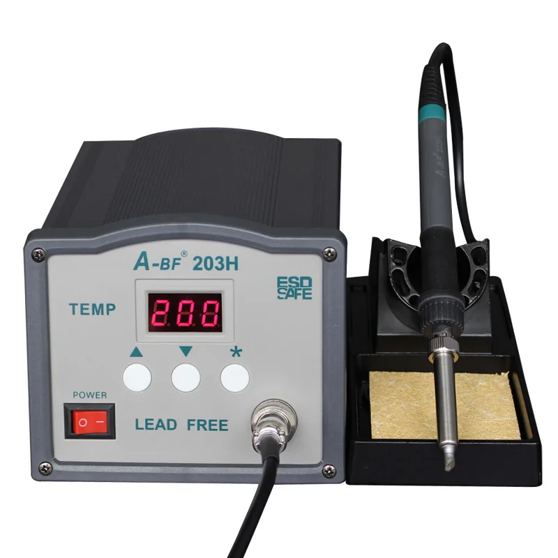 A-BF 203H 220V 90W soldering station digital display soldering iron station DIY Auto Sleep High frequency iron thermostat
A-BF 203H 220V 90W soldering station digital display soldering iron station DIY Auto Sleep High frequency iron thermostat