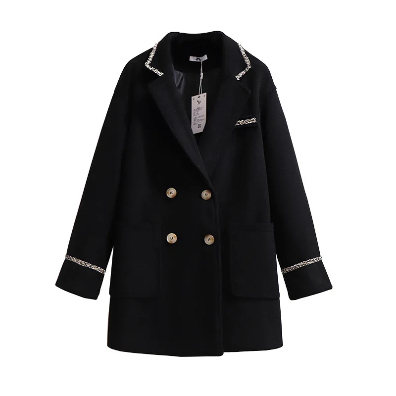 New Ladies Autumn Winter Plus Size Long Overcoat For Women Large Long Sleeve Loose Black Button Woollen Coat Oversize 6XL 7XL
New Ladies Autumn Winter Plus Size Long Overcoat For Women Large Long Sleeve Loose Black Button Woollen Coat Oversize 6XL 7XL