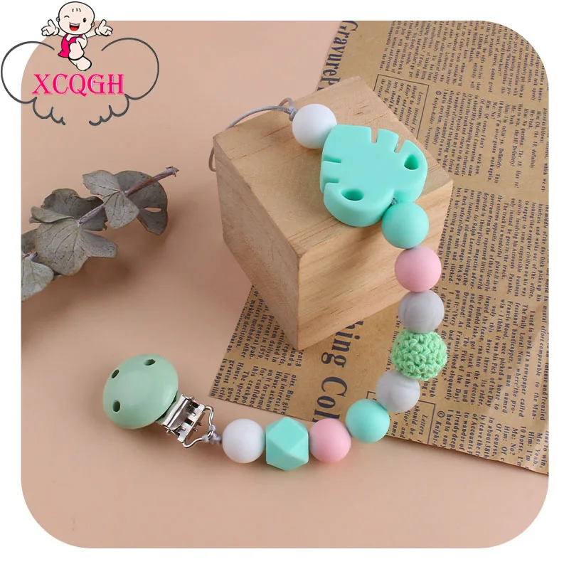 XCQGH Green Leaf Food Grade Silicone Dummy Pacifier Nipple Clips Chain Toddler Pacifier Chain
XCQGH Green Leaf Food Grade Silicone Dummy Pacifier Nipple Clips Chain Toddler Pacifier Chain