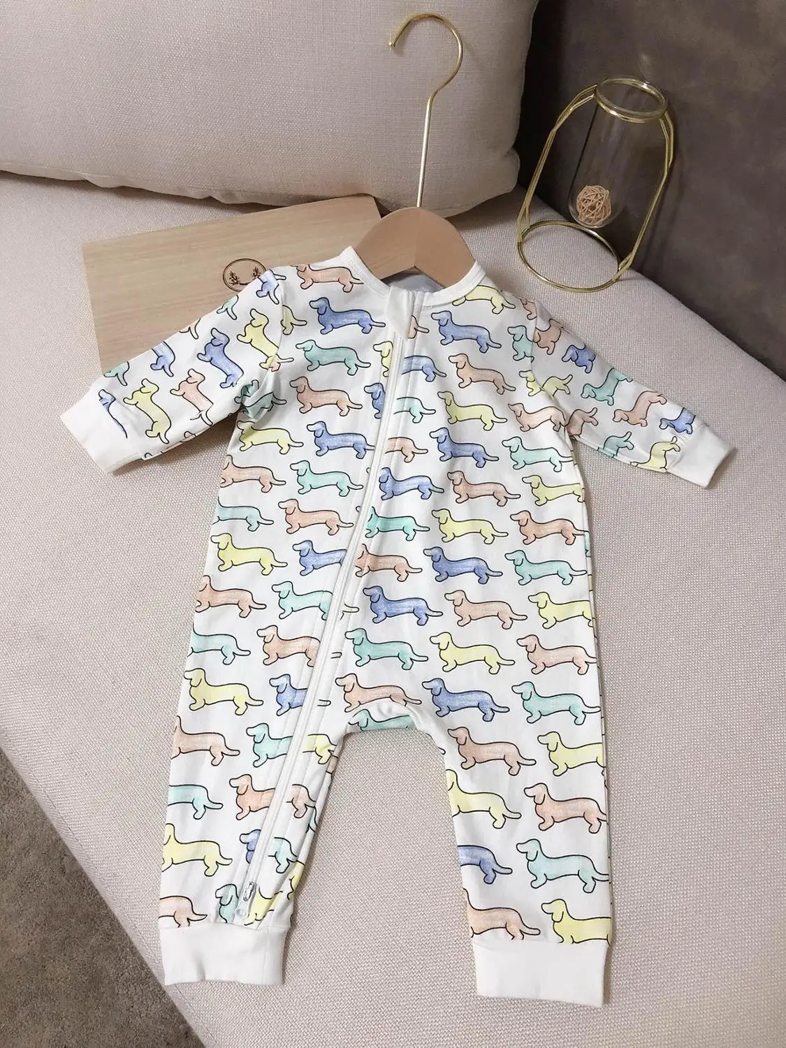 Baby clothes long sleeve Color puppy print rompers baby girls clothes infant boys jumpsuit
Baby clothes long sleeve Color puppy print rompers baby girls clothes infant boys jumpsuit