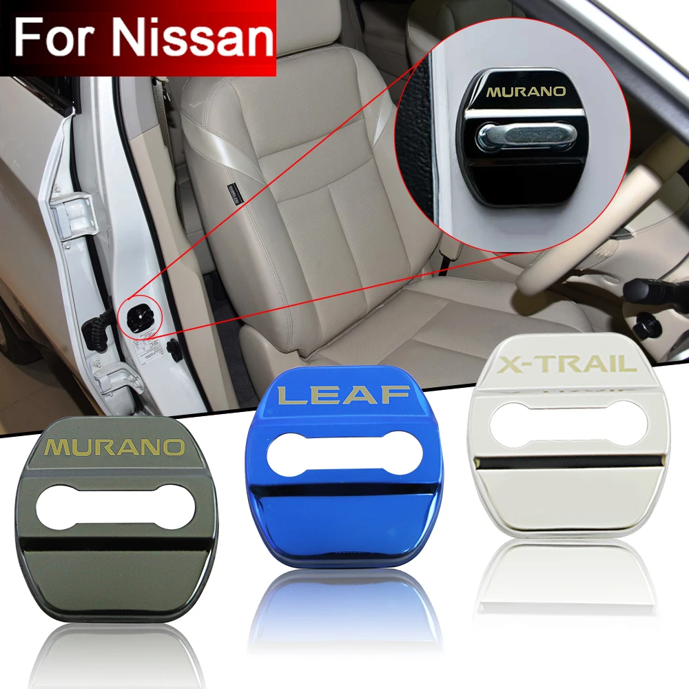 Автомобильный Дверной замок наклейка для Nissan ALTIMA JUKE LEAF MAXIMA MICRA MURANO NOTE PULSAR QASHQAI SENTRA