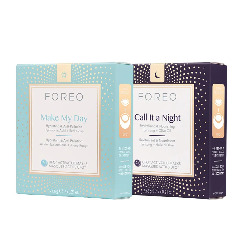 Accessories,Foreo UFO Activated Face Masks,Make My Day,Call It A Night,Original 7pcs A Box,For Foreo Smart Mask Treatment Device 
Accessories,Foreo UFO Activated Face Masks,Make My Day,Call It A Night,Original 7pcs A Box,For Foreo Smart Mask Treatment Device