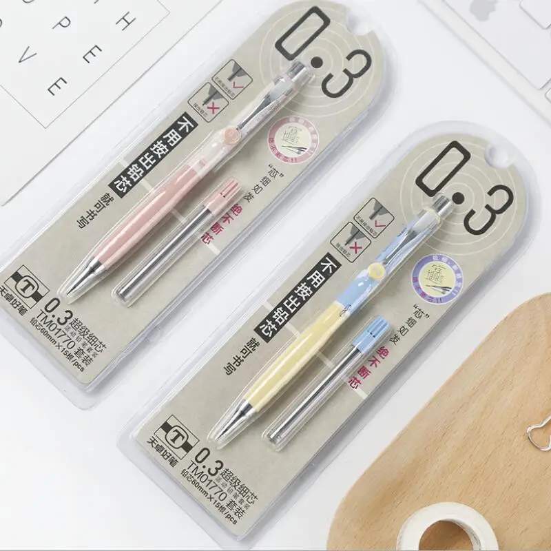 0.3mm Automatic Pencil with Pencil Lead Set Mechanical Pencil Writing Office Stationery Student School Supplies 2Pcs
0.3mm Automatic Pencil with Pencil Lead Set Mechanical Pencil Writing Office Stationery Student School Supplies 2Pcs