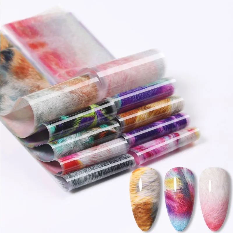 10Pcs Fur Texture Pattern Nail Art Stickers Colorful Transfer Nail Foils Decals DIY Nail Art Decoration Manicuring Accessories
10Pcs Fur Texture Pattern Nail Art Stickers Colorful Transfer Nail Foils Decals DIY Nail Art Decoration Manicuring Accessories
