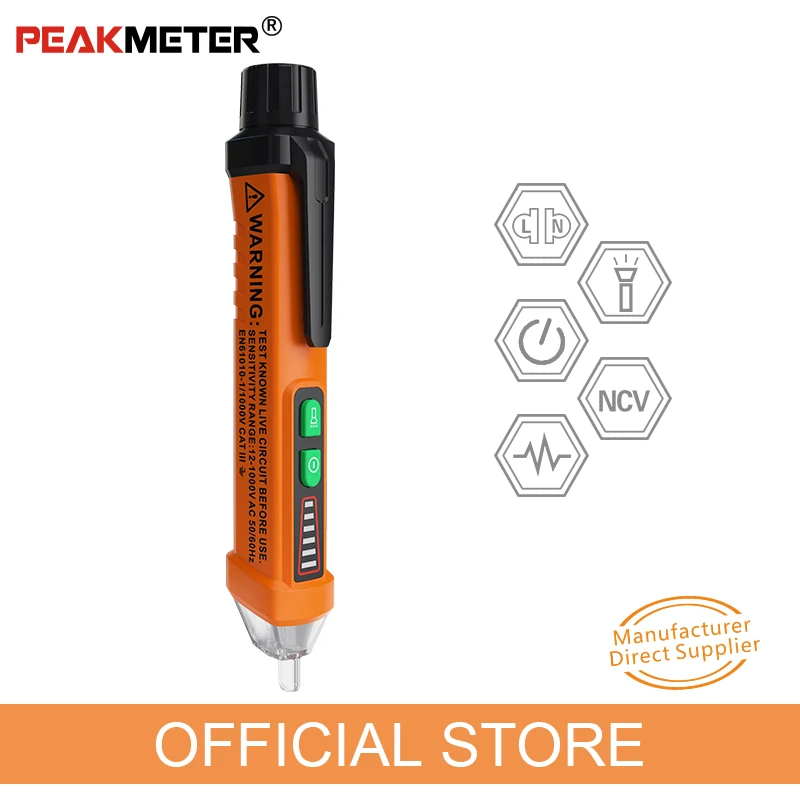 PEAKMETER PM8908C Multifunctional Smart Tester AC Non-contact LED Sound and Light Household High Sensitive Electroscope
PEAKMETER PM8908C Multifunctional Smart Tester AC Non-contact LED Sound and Light Household High Sensitive Electroscope