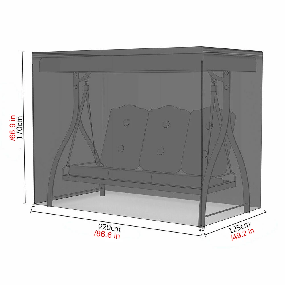Водонепроницаемый чехол на 3 места для качели Сменный Чехол стула скамейки патио